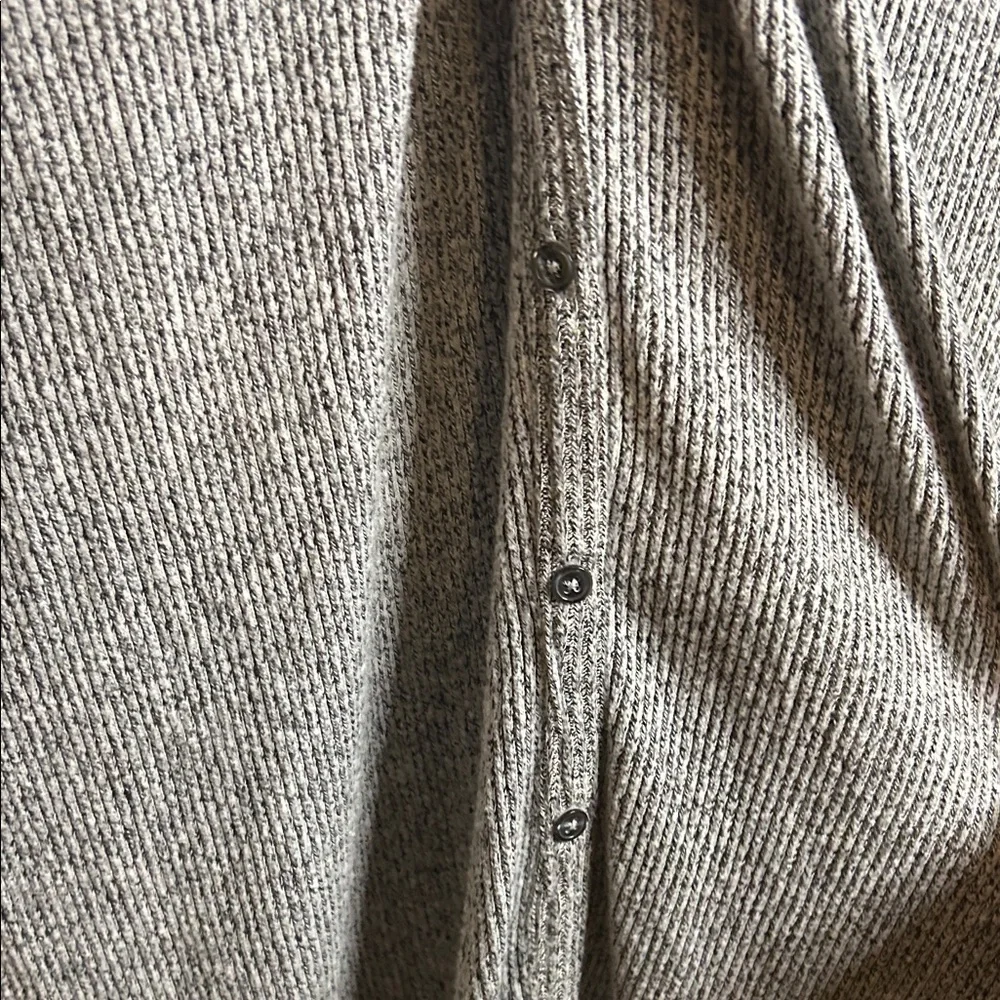 LOFT Gray Long Sleeve Dress with Knot Detail - Picture 4 of 8